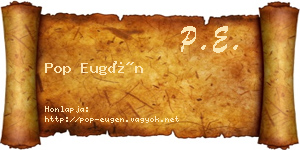 Pop Eugén névjegykártya
